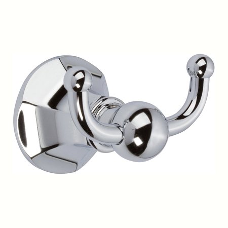 GINGER Double Robe Hook in Polished Chrome 611/PC